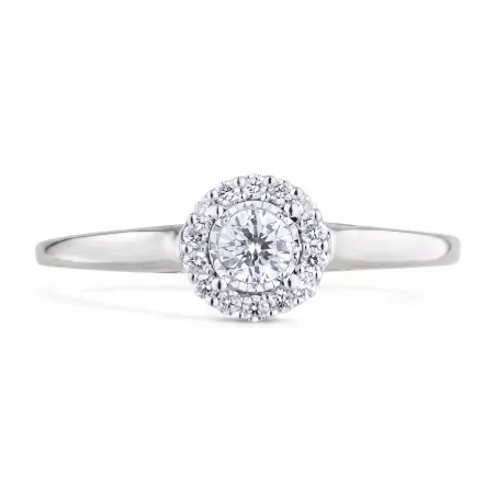 Anillo Elena de Diamantes Naturales en Oro de 18K