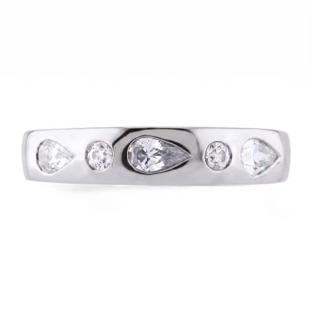 Bague Flavie en Or 18K avec Halo de Diamants Naturels