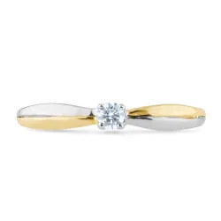 Anillo de diamantes Gisèle – Oro Bicolor 18K y diamantes naturales | Celinni