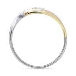 خاتم ألماس Yamina &ndash; ذهب ثنائي اللون عيار 18 قيراط وألماس طبيعي | Celinni