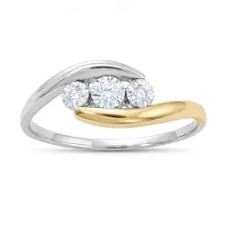 Bague Diamant Yamina &ndash; Or Bicolore 18K et Diamants Naturels | Celinni
