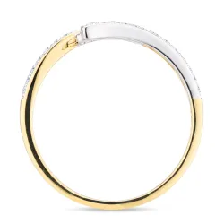 Basma Diamond Ring &ndash; 18K Two-Tone Gold and Natural Diamonds | Celinni