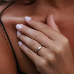 خاتم ألماس Suzanne &ndash; ذهب ثنائي اللون عيار 18 قيراط وألماس طبيعي | Celinni