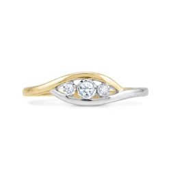 Bague Diamant Ingrid – Or Bicolore 18K et Diamants Naturels | Celinni