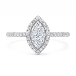 Clara Marquise Ring in 18K Gold and Natural Diamonds