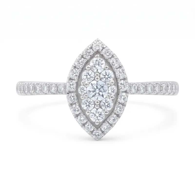 Anillo Marquise Clara de Diamantes Naturales