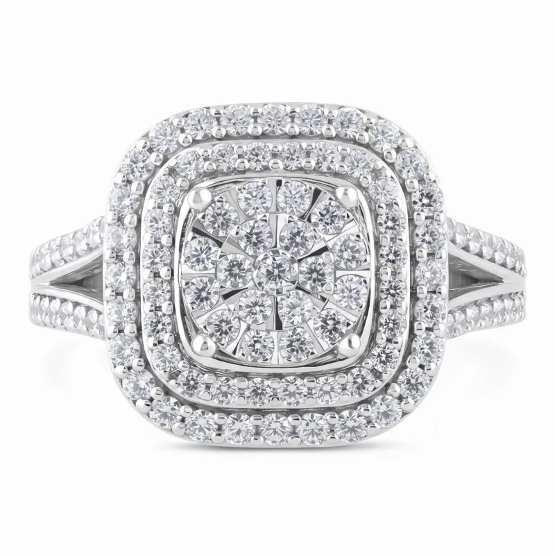 Anillo Dalila de Diamantes Naturales en Oro 18K