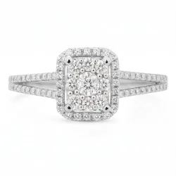 Dana Ring van 18K Goud met Pavé van Natuurlijke Diamanten