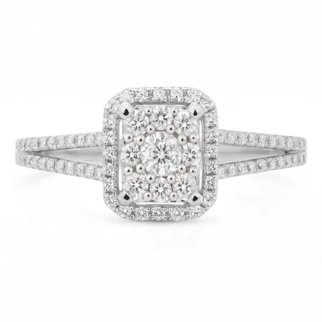 Dana 18K Gold Ring with Natural Diamonds