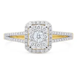 Bague Dana en or 18K et diamants naturels pavés | Celinni