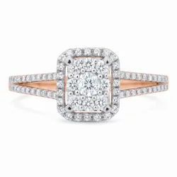 Bague Dana en or 18K et diamants naturels pav&eacute;s | Celinni