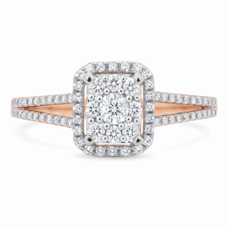Bague Dana en or 18K et diamants naturels pav&eacute;s | Celinni