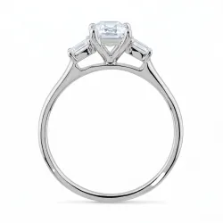 Carla Emerald-Cut Natural Diamond Ring in 18K Gold | Celinni