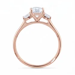 Bague Carla en or 18K et diamants naturels taille &eacute;meraude