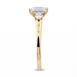 Bague Carla en or 18K et diamants naturels taille &eacute;meraude