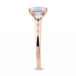 Bague Carla en or 18K et diamants naturels taille &eacute;meraude