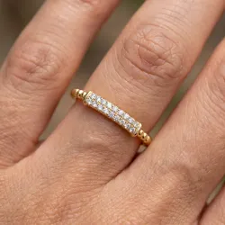 Milgrain Pavé Diamond Band Ring in 18K Gold or Platinum