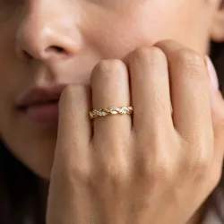 Twisted Eternity Diamond Ring in 18K Gold or Platinum