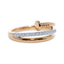 Pav&eacute; Nail Diamond Ring in 18K Gold or Platinum | Celinni