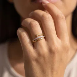 Pavé Nail Diamond Ring in 18K Gold or Platinum | Celinni