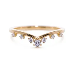 Diamond Crown Ring in 18K Gold or Platinum | Celinni