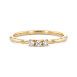 Trilogy Diamond Ring in 18K Gold or Platinum | Celinni