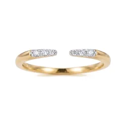 Open Diamond Band Ring in 18K Gold or Platinum | Celinni