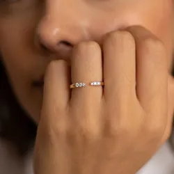 Open Diamond Band Ring in 18K Gold or Platinum | Celinni