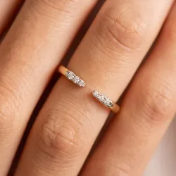 Open Diamond Band Ring in 18K Gold or Platinum | Celinni