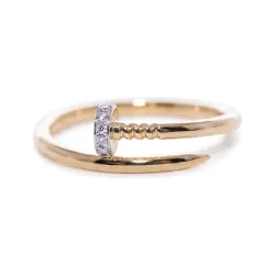 Pavé Nail Diamond Ring in 18K Gold or Platinum | Celinni