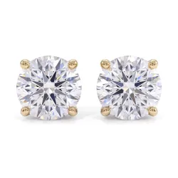 Boucles d'Oreilles Diamant Rond – Collection Promesse
