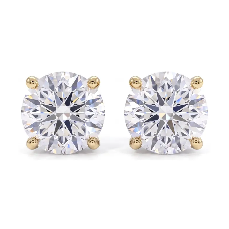 Boucles d'Oreilles Diamant Rond – Collection Promesse