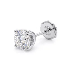 Boucles d'Oreilles Diamant Rond – Collection Promesse
