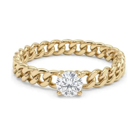 Gourmet Schakelring Anouk met Natuurlijke Diamant in 18K Geelgoud