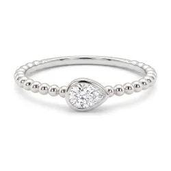 Bague Poire Diamant Éloïse en Platine 950