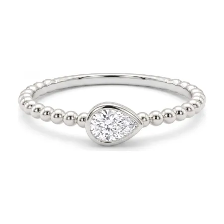 Ring Éloïse mit Natürlichem Diamant im Tropfenschliff in Platin 950