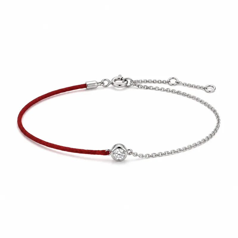 Pulsera Alix con Diamante Natural en Oro Blanco de 18K