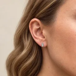 Albane Marquise-Ohrringe mit Naturdiamanten aus 18K Weißgold