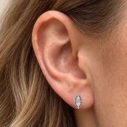 Albane Marquise-Ohrringe mit Naturdiamanten aus 18K Weißgold