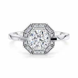Anillo de compromiso diamante redondo Livia | Celinni