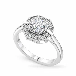 Anillo de compromiso diamante redondo Livia | Celinni