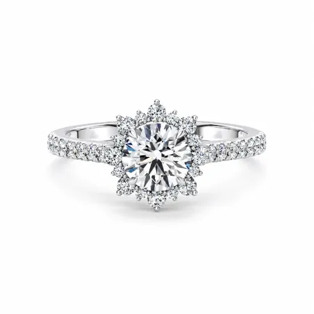 Bague de fiançailles diamant rond Alba