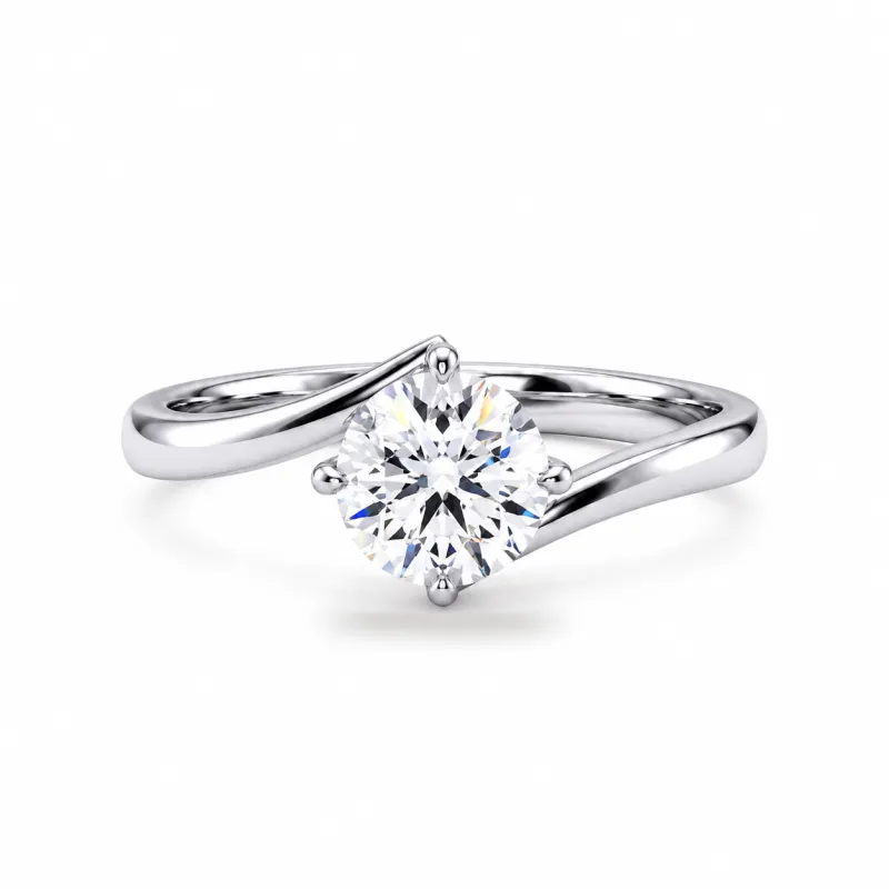 Round Diamond Engagement Ring Éclipse | Celinni