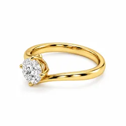 Bague de fiançailles diamant rond Éclipse | Celinni