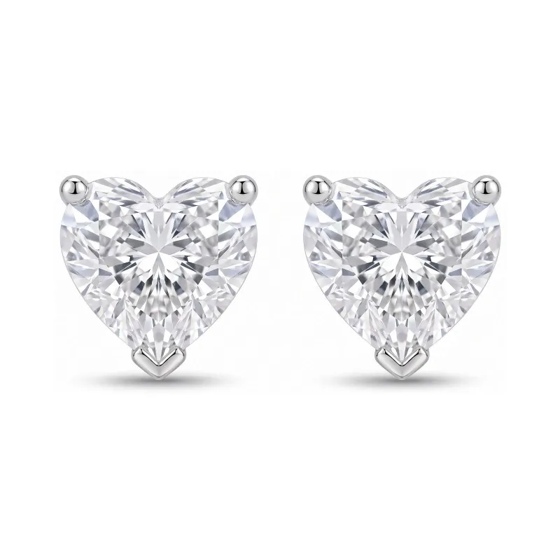 Boucles D'oreilles Diamant Cœur Promesse