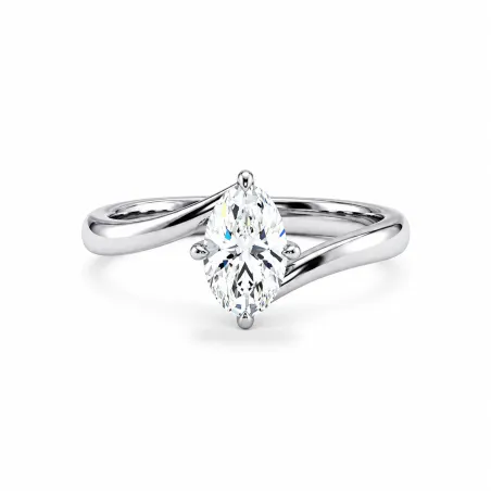 Verlobungsring ovaler Diamant Éclipse