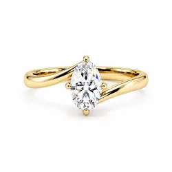 Bague de fian&ccedil;ailles diamant ovale &Eacute;clipse | Celinni