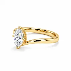Bague de fian&ccedil;ailles diamant ovale &Eacute;clipse | Celinni