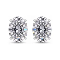 Boucles d'Oreilles Diamant Ovale Promesse