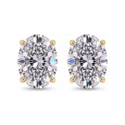 Oval Diamond Earrings Promesse